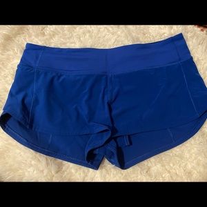 Lululemon speed up shorts 2.5 size 8 in symphony blue